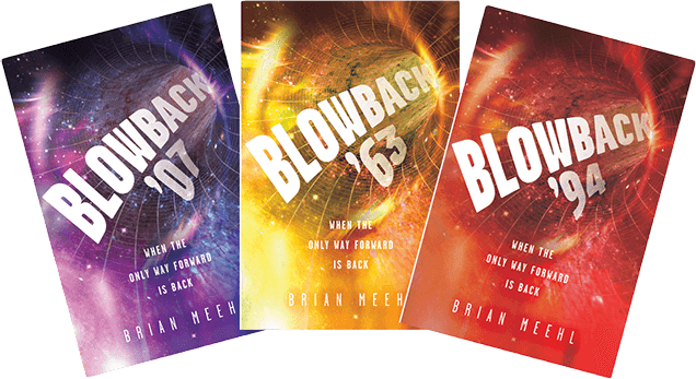 Three Blowback book covers