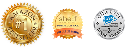 Three book award badges